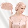 100% Mulberry Silk Bonnet for Sleeping Women, Natural Night Hair Wrap with Elastic Stay& Tie Band On Head for Hair Care Short Long Curly Hair view 1