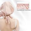 100% Mulberry Silk Bonnet for Sleeping Women, Natural Night Hair Wrap with Elastic Stay& Tie Band On Head for Hair Care Short Long Curly Hair view 4