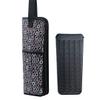 2 Pieces Hair Flat Iron Case Holder Canvas Bag Heat Resistant Curling Iron Silicone Straightener Holder Mat for Hair Tools Curling Iron Organizer Bag (Black check) view 1