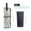 2 Pieces Hair Flat Iron Case Holder Canvas Bag Heat Resistant Curling Iron Silicone Straightener Holder Mat for Hair Tools Curling Iron Organizer Bag (Black check) view 2