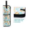 2 Pieces Hair Flat Iron Case Holder Canvas Bag Heat Resistant Curling Iron Silicone Straightener Holder Mat for Hair Tools Curling Iron Organizer Bag (Black check) view 4