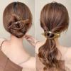 3 Pcs Simple French Style Hair Claw Clip Duckbill for Women Girls Plastic Ponytail Clamp Barrettes Hairpins (Pink) view 4