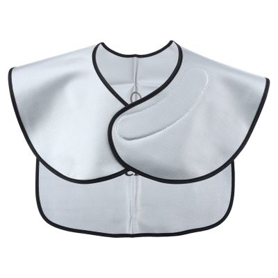 OSALADI Hair Cutting Collar, Silicone Neck Wrap Short Hair Dye Cape Silicone Cutting Collar Hair Dye Collar for Salon, Grey