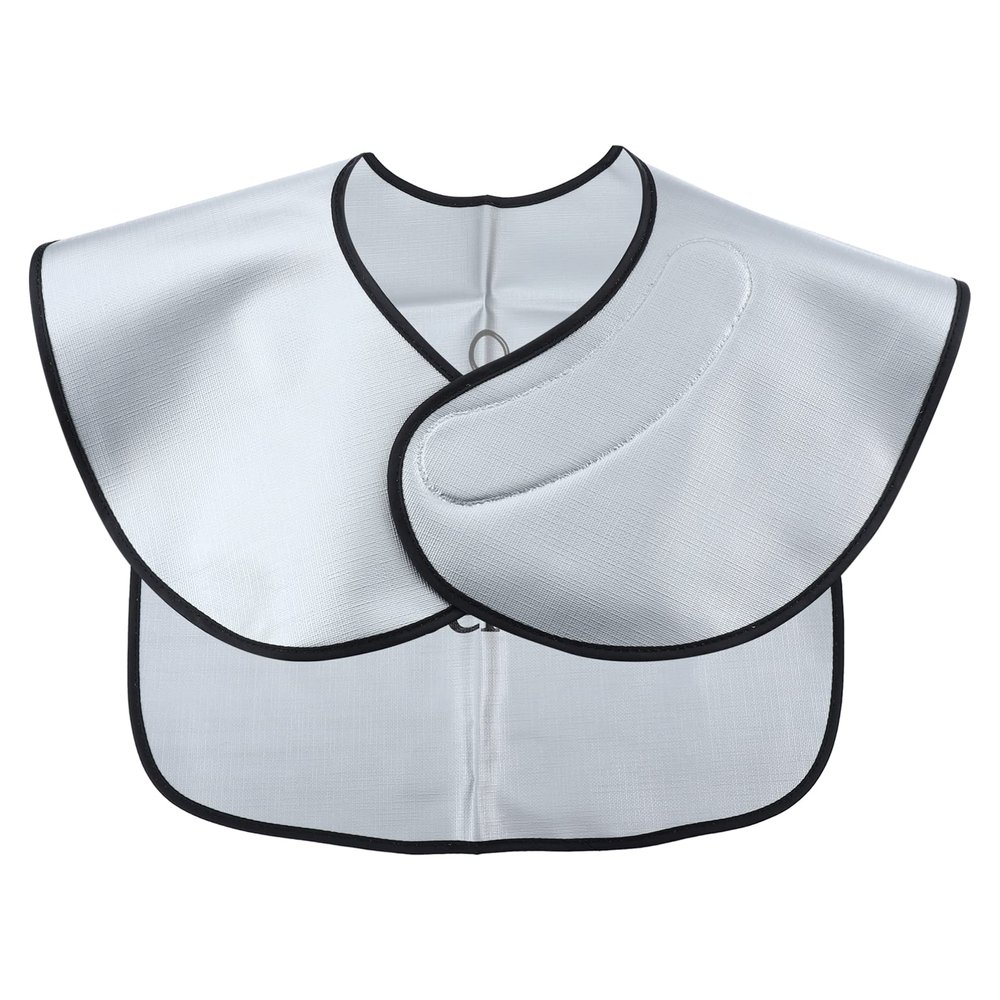 OSALADI Hair Cutting Collar, Silicone Neck Wrap Short Hair Dye Cape Silicone Cutting Collar Hair Dye Collar for Salon, Grey