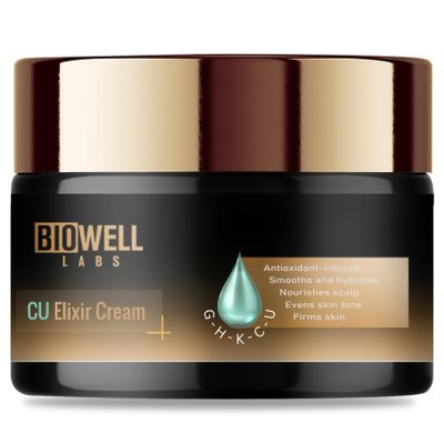 BioWell Labs CU Elixir Cream  Moisturizing & Hydrating Neck & Face Cream | Daily Use Ointment for Smooth, Radiant Skin | 1.7 fl. oz.