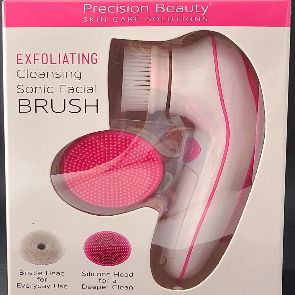 Precision Beauty Exfoliating Cleansing Sonic Facial Brush,Hot Pink