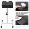 FLOLXNB Pedicure Manicure Footrest, Foot Massage Manicure Nail Beauty Stool Stand, Adjustable Height Footstool for Home Beauty Salon Spa Tattoo (Black) view 4