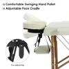 Haiput Wam Portable Massage Table Folding with Free Accessories, Wooden/Aluminum 84" Bed 2" Cushion 2/3 Section Massage Spa Bed,Height-Adjustable Salon Bed (Beech Cream 2 Section) view 2