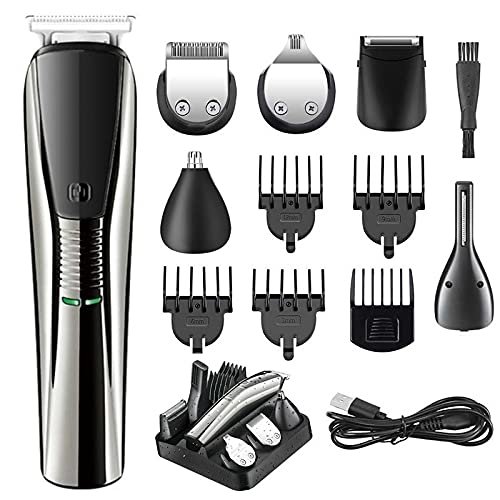 Professional Hair Clippers for Men, 6in1 Men' s Professional hair trimmer beard electric clipper trimer facial hair cutter machine haircut washable body grooming kit