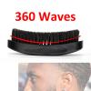 360 Curved Wave Brush For Men - Medium Hard Palm Wave Hair Brushes - Made with Beech Mix Nature Boar Bristle Brush For Black Hair (Black) view 3
