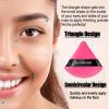 12 Pieces Velour Pure Cotton Powder Puff Face Makeup Triangle Powder Puffs for Loose Powder Wet Dry Cosmetic Foundation Beauty Sponge Makeup Tools -Black Rose Red view 2