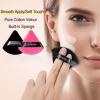 12 Pieces Velour Pure Cotton Powder Puff Face Makeup Triangle Powder Puffs for Loose Powder Wet Dry Cosmetic Foundation Beauty Sponge Makeup Tools -Black Rose Red view 4