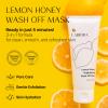Labiora Lemon Honey Face Mask Wash-Off Pack & Scrub  5-Minute, Exfoliating, Hydrating, Gentle for Sensitive Skin, with Manuka Honey & Lemon Extract, 3.52 oz (100 g) view 4