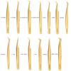 Swiss Quality Eyelash Extension Tweezers Russian Volume Golden Color Japanese Steel (45-Degree) view 2