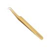 Swiss Quality Eyelash Extension Tweezers Russian Volume Golden Color Japanese Steel (45-Degree) view 3