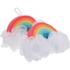 Beaupretty 2pcs Rainbow Shower Sponge Exfoliating Bath Scrubber for Boy Girl Bright Design for Fun Bath Soft Body Scrubber for Gentle Exfoliation view 1