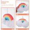 Beaupretty 2pcs Rainbow Shower Sponge Exfoliating Bath Scrubber for Boy Girl Bright Design for Fun Bath Soft Body Scrubber for Gentle Exfoliation view 3