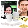 Nose and Ear Hair Waxing Kit - Hair Removal Set for Men and Women with 50g Wax Beads, 20 Applicators (10 times), 10 Paper Cups, and 10 Mustache Guards view 1