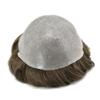 Ultra Thin Skin Mens Toupee Human Hairpiece 0.06MM All V-Looped PU Toupee for Men Hair Replacement System Natural Hairline Man Wigs Units 8"X10" #620 Light Brown with 20% Gray view 3