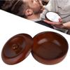Joyzan Wooden Shaving Bowl with Lid, Soap Face Cleaning Mug Cup Wood Men Cream Brush Wet Facial Care Shave Tools Foaming Non Adhering Container Cover Wide Mouth for Families Barber Shops Salons view 4