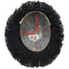 Afro Curl Toupee For Black Men African American Mens Human Hair Replacement System Weave Durable Unit Kinky Curly Injection 8X10  Full Poly Skin Pieces (8*10''Afro Wavy 6mm, 1# JET BLACK) (PU AFRO) view 3