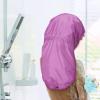 Eurzom 4 Pcs Large Shower Cap for Braids Extra Long Shower Cap for Women Long Hair Locs Foldable Waterproof Reusable XL Hair Bonnets for Dreadlocks Drawstring Bath Caps(Pink, Blue, Green, Purple) view 4