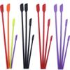 4Pcs Mini Silicone Spatula Set, Upgraded Two-sides Hardened Sturdier Silicone Spatula, Mini Spatula for Makeup, Reusable Thin Jar Scraper, Last Drop Spatula for Beauty and Kitchen Colorful view 2