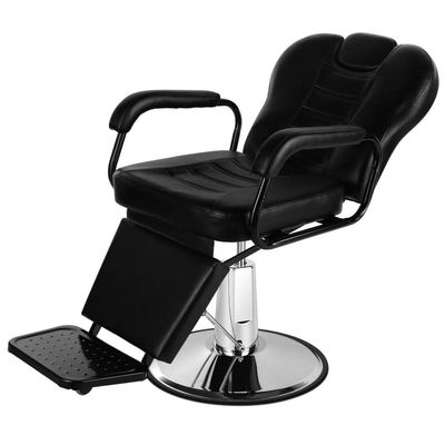 Artist hand Reclining Barber Chairs, Heavy Duty Salon Chair Shampoo Chair, Comfortable Wide Seat with Headrest and Footrest, Beauty Salon Equipment for Barber Shop Cosmetology, Max Load 400 LBS Black