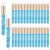 30 Pcs Crystal Lash Shampoo Brushes- Eyelash Cleaning Brush Soft Makeup Brushes for Eyelash Extensions Cleansing,Nose Pore Deep Cleaning Brush(Blue) view 1
