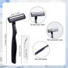 Disposable Razors in Bulk, Bulk Razors with Knife Cap, Individually Packaged Disposable Razors Bulk with Shaving Cream for Hotels, Shelters, Homeless, Nursing Homes, Charities, Black (100 pieces) view 2