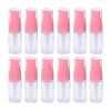 12Pcs 10ml/0.34oz Clear Lotion Pump Bottle with Pink Press Pump Head Empty Refillable Travel Bottles Toiletries Liquid Container Vials for Cosmetic Makeup Shampoo Shower Gel view 1