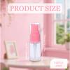12Pcs 10ml/0.34oz Clear Lotion Pump Bottle with Pink Press Pump Head Empty Refillable Travel Bottles Toiletries Liquid Container Vials for Cosmetic Makeup Shampoo Shower Gel view 2