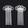 KALLORY 10pcs Silver Flower Inserted Hair Combs for Women Elegant Hair Accessories for Weddings Dances and Daily Wear Stylish Women Headdress for Enhanced Hairstyling view 1