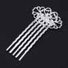 KALLORY 10pcs Silver Flower Inserted Hair Combs for Women Elegant Hair Accessories for Weddings Dances and Daily Wear Stylish Women Headdress for Enhanced Hairstyling view 4