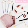 48 Pieces Disposable Mascara Wands Set,Include 24 pcs Disposable Crystal Lash Spoolies Brush and 24 Pieces Reusable Diamond keychain Empty Eyelash Brush Tubes for Women Girls Makeup Brush Kit view 4