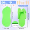JaGely 90 Pairs Disposable Pedicure Slippers Bulk, Pedicure Flip Flops Disposable Anti Slip EVA Foam Spa Slippers Sandals for Guests Women Girls Kids Foot Bath Nail Salon Party Supplies, 9 Colors view 2