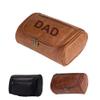JINLIN Personalized Toiletry Bag Rustic Leather Travel Organizer, Handcrafted Travel Bag Gift for Father Groomsmen Husband Boyfriend view 1