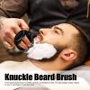 4pcs Knuckle Brush, Mustache Knuckle Brush Soft Bristles Sweep Beard Brush Barber Hair Brush for Men Styling view 2