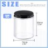 Glarks 8 Pack 8oz Glass Jars with Lids, Round Clear Glass Jars with Inner Liner and Black Lids for Storing Creams, Beauty Products, Cosmetic and Ointments view 2