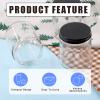 Glarks 8 Pack 8oz Glass Jars with Lids, Round Clear Glass Jars with Inner Liner and Black Lids for Storing Creams, Beauty Products, Cosmetic and Ointments view 4
