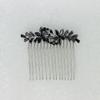 Faship Gorgeous Black CZ Crystal Floral Hair Comb view 2