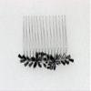 Faship Gorgeous Black CZ Crystal Floral Hair Comb view 3