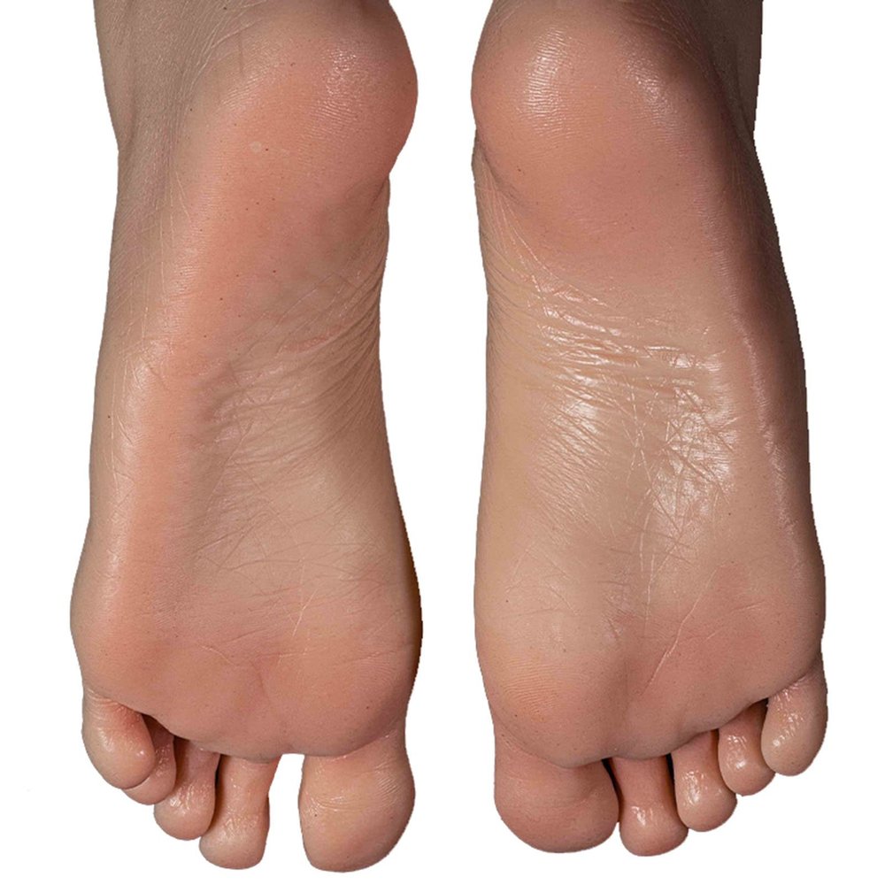 Female Foot Model,Foot Fetishes Feet Fetish Soft Silicone 1:1 Practice Fake Foot Model for Nail Art Training Foot Wrinkles on The Soles of The Feet Life Size (Size : 2PCS)