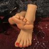 Female Foot Model,Foot Fetishes Feet Fetish Soft Silicone 1:1 Practice Fake Foot Model for Nail Art Training Foot Wrinkles on The Soles of The Feet Life Size (Size : 2PCS) view 2