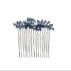 Faship Gorgeous Dark Blue CZ Crystal Floral Hair Comb view 1
