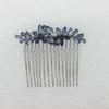 Faship Gorgeous Dark Blue CZ Crystal Floral Hair Comb view 2