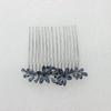 Faship Gorgeous Dark Blue CZ Crystal Floral Hair Comb view 3