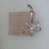 Faship Gorgeous Clear CZ Crystal Floral Hair Comb view 2