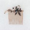 Faship Gorgeous Black CZ Crystal Floral Hair Comb view 3