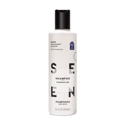 SEEN Shampoo, Fragrance Free - Non-Comedogenic & Hair Shampoo- Dermatologist-Developed - Safe for Sensitive, Eczema & Acne Prone Skin